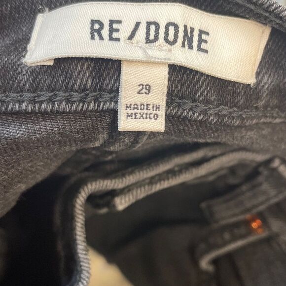 Re/Done Ultra High Rise Raw Hem Stove Pipe 29” Jeans - Picture 6 of 6